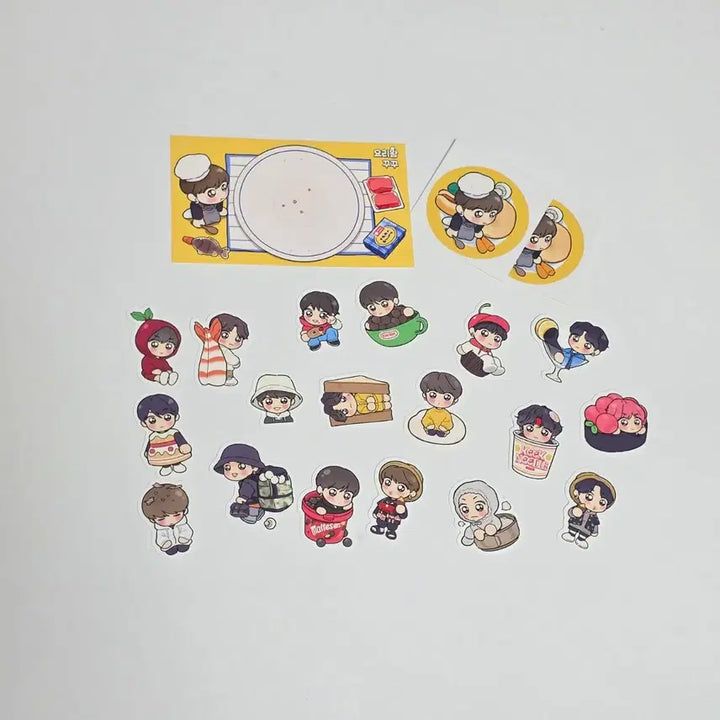 [BUNJANG] BTS Jungkook "Cooking King KkUkKu" Sticker / 정국 조각스티커 요리왕 꾸꾸 방탄 jungkook jk bts sticker