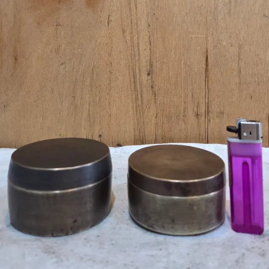 [BUNJANG] Antique Bronze Incense Case Set of 2 / 연대좋은 동 향합 2점