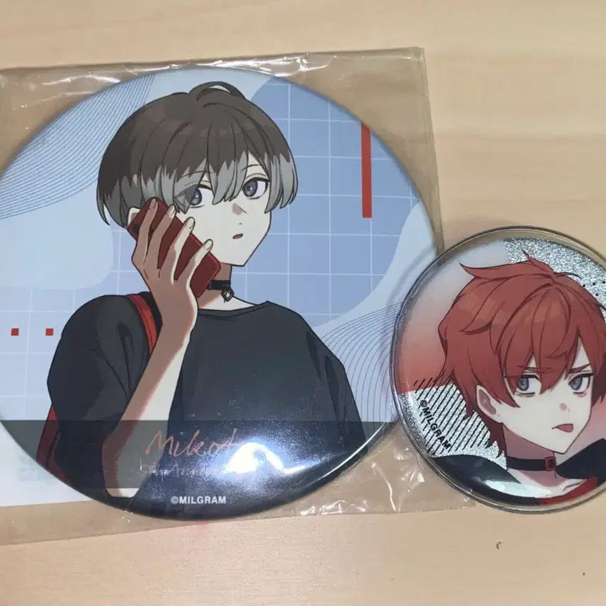 [BUNJANG] Milgram Mikoto 5th Anniversary Big Can Badge + Name Tag / 밀그램 미코토 판매