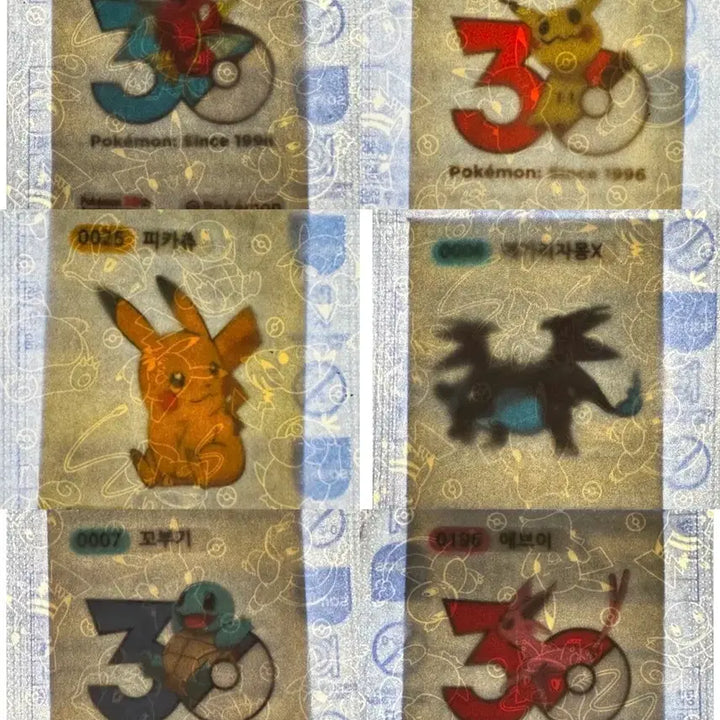 [BUNJANG] Pokemon 30th Anniversary Stickers / 포켓몬 30주년 띠부씰