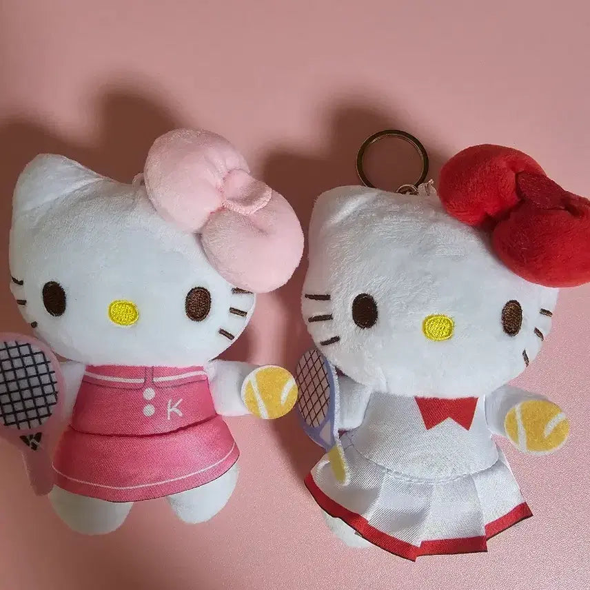[BUNJANG] Hello Kitty Tennis Outfit Doll Keychain Set / 헬로키티 테니스 복 인형 키링 일괄가격