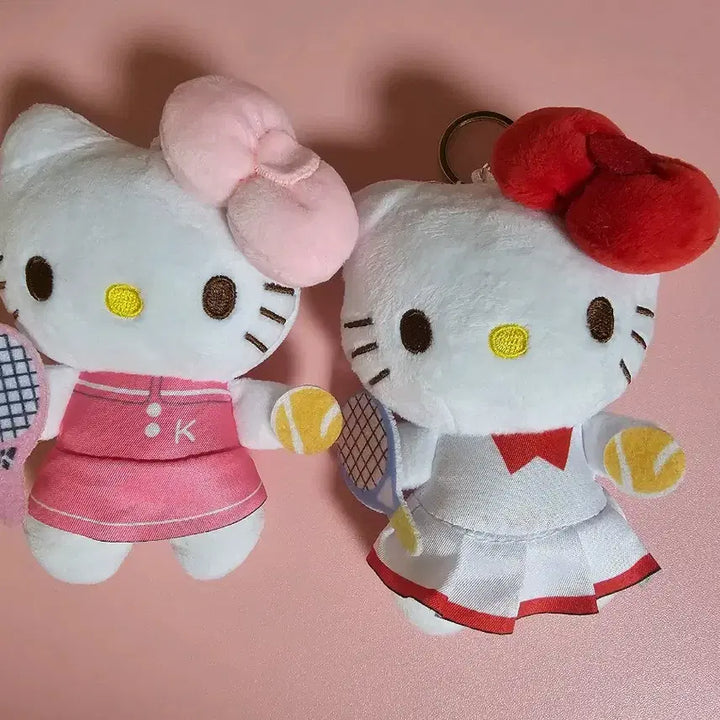 [BUNJANG] Hello Kitty Tennis Outfit Doll Keychain Set / 헬로키티 테니스 복 인형 키링 일괄가격