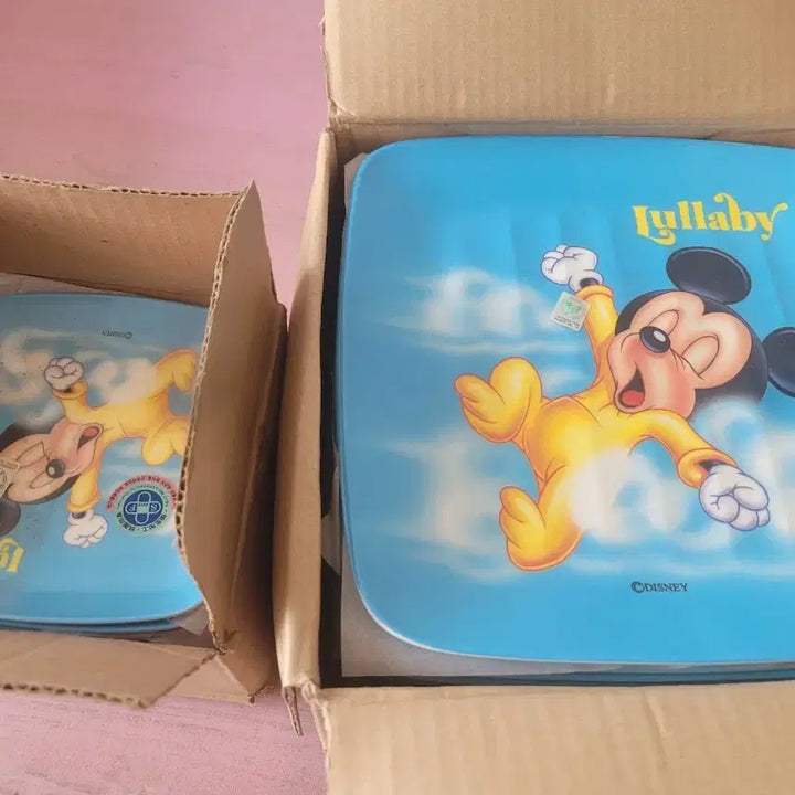 [BUNJANG] Vintage Disney Authentic Plate Set (Blue &amp; Pink) / 빈티지 디즈니 정품  접시 세트  블루2셋 핑크2셋 총4셋
