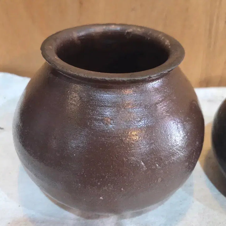 [BUNJANG] Onggi Korean Earthenware Jars (2-Piece Set) / 옹기 꼬막단지/ 알단지 2점