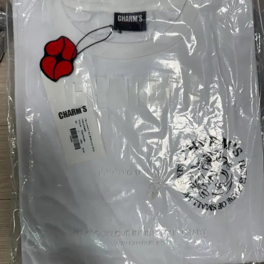 [BUNJANG] Charms x Viviz Logo Flower T-shirt White Size S / 참스x비비지 로고 플라워 티셔츠 화이트 S사이즈