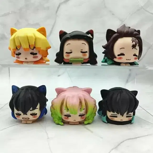 [BUNJANG] Demon Slayer Sleeping Cat Figures Set / 귀여운 귀멸의 칼날 캐릭터들이 고양이