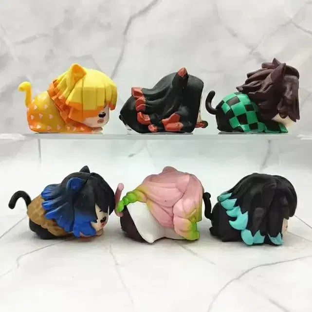 [BUNJANG] Demon Slayer Sleeping Cat Figures Set / 귀여운 귀멸의 칼날 캐릭터들이 고양이