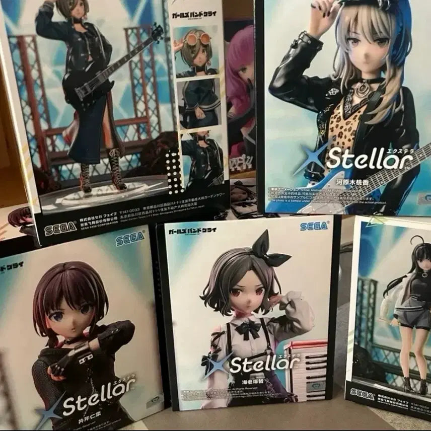 [BUNJANG] Sega Girls Band Climax Stellar Figure Set (5 Types, Bundle Set, Sealed) / 세가 걸즈 밴드 클라이 Stellar 피규어 5종 일괄 미개봉