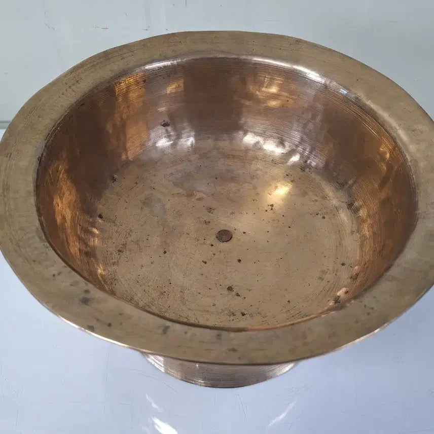 [BUNJANG] Brass Puni Tteokdongi - Traditional Korean Folk Item / 근대사 수집 옛날 민속품 놋쇠 방자 푼주 떡동이