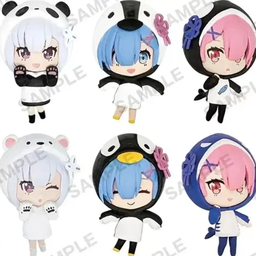 [BUNJANG] Re:Zero Shirokuro Figure Set of 6 (Sealed) - Bushiroad / 리제로  RE:제로 시로쿠로 피규어 6종 미개봉 부시로드 세트