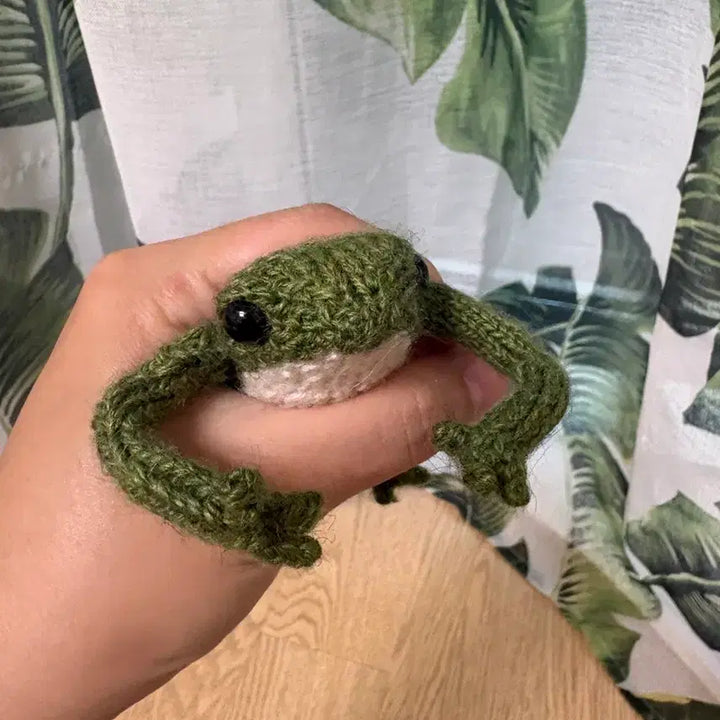 [BUNJANG] Handmade Crochet Frog Plush Toy / 핸드메이드 애착 개구리
