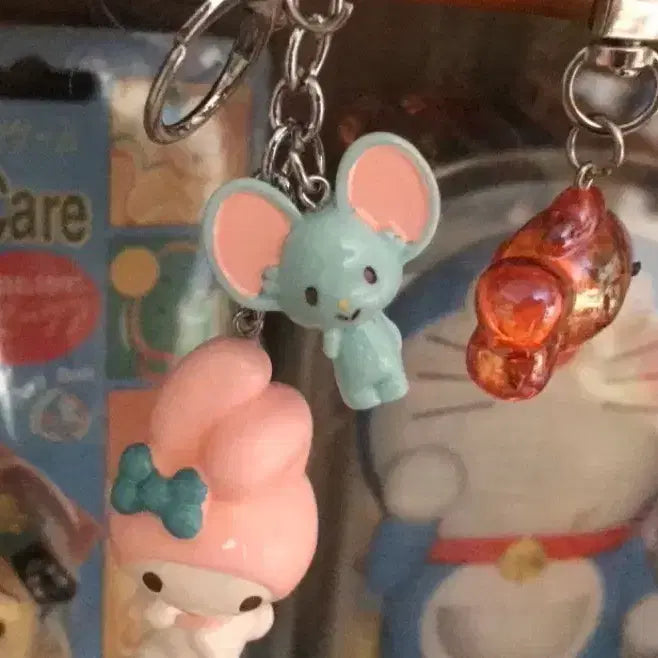 [BUNJANG] My Melody Japanese Classic Style Flat Figure Keychain Doll / 일본고전풍 마이멜로디 플랫 피규어 키링 인형