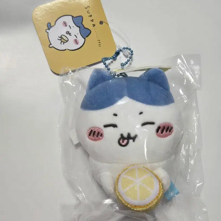 [BUNJANG] Chiikawa Hachiware Lemon Suppa Icer Mascot Keychain Plush / [미개봉] 치이카와 하치와레 레몬 suppa 아이셔 마스코트 키링 인형