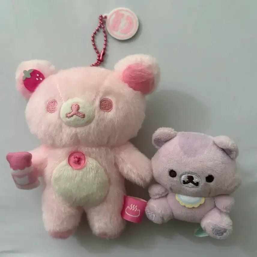 [BUNJANG] San-X Rilakkuma &amp; Korilakkuma Tenori Dolls (Bundle Set) / 일괄) 산엑스 온천 딸기우유 코리락쿠마, 배불러 테노리 인형 스미레노코리스
