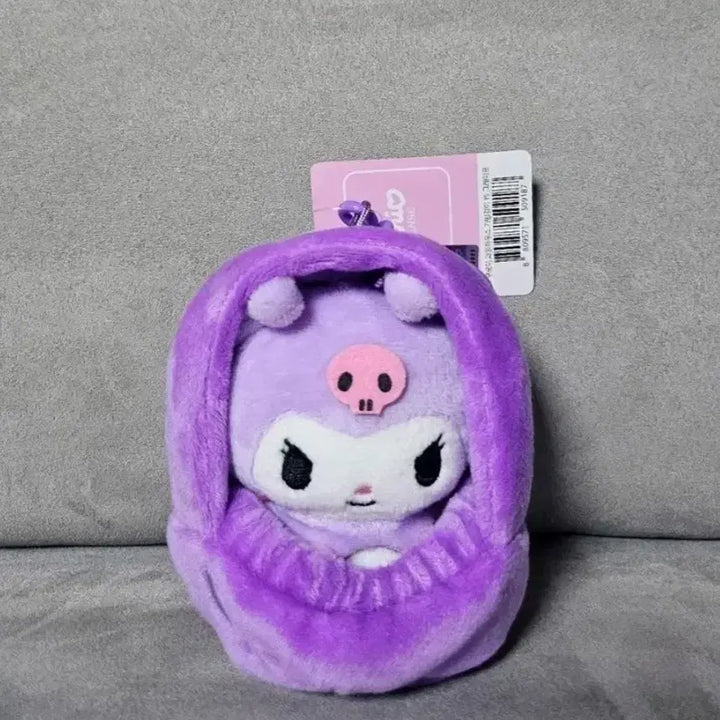 [BUNJANG] Sanrio Kuromi Grape Fruit House Keyring Plush Doll / 정품 산리오 쿠로미 그레이프 과일하우스 키링 인형