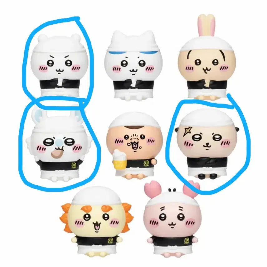 [BUNJANG] Chiikawa Ramen Sofubi Bundle Set / 일괄) 치이카와 라멘 소프비