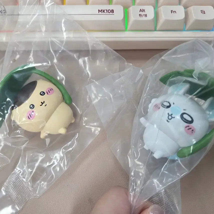 [BUNJANG] Monzaki Usan Figure Momonga &amp; Kuri Bundle Set / 먼작귀 우산 피규어 _ 모몽가&amp;쿠리 (일괄)