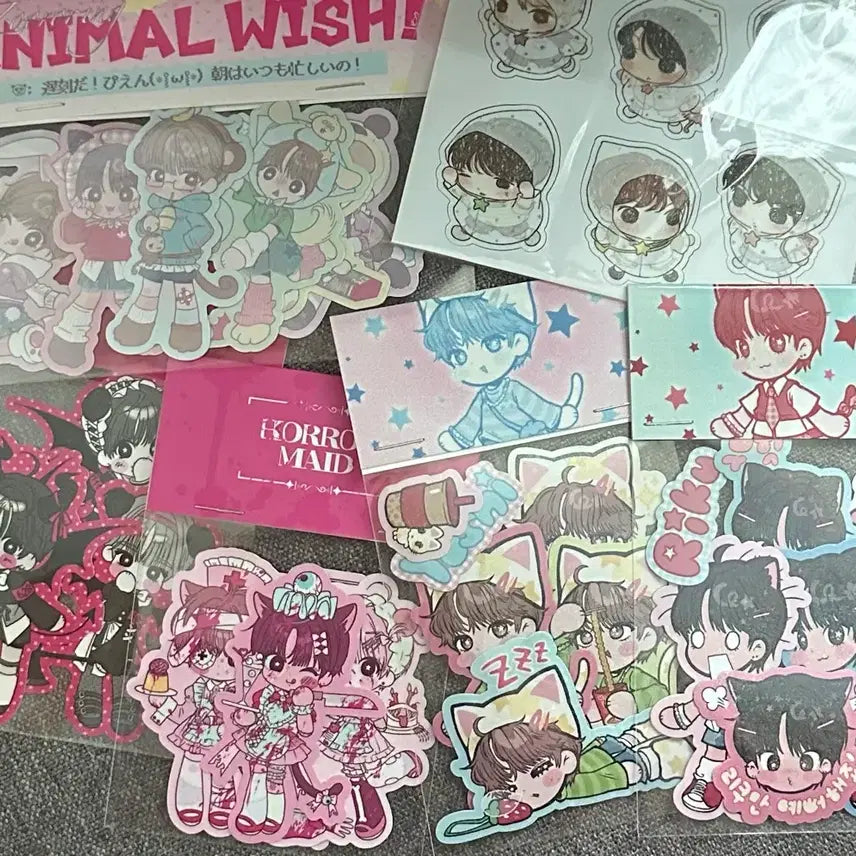 [BUNJANG] NCT WISH Pinku-nim, Ppangchu-nim Sticker Bundle Set / 엔시티위시 핀쿠님빵치님 비공굿 스티커 일괄