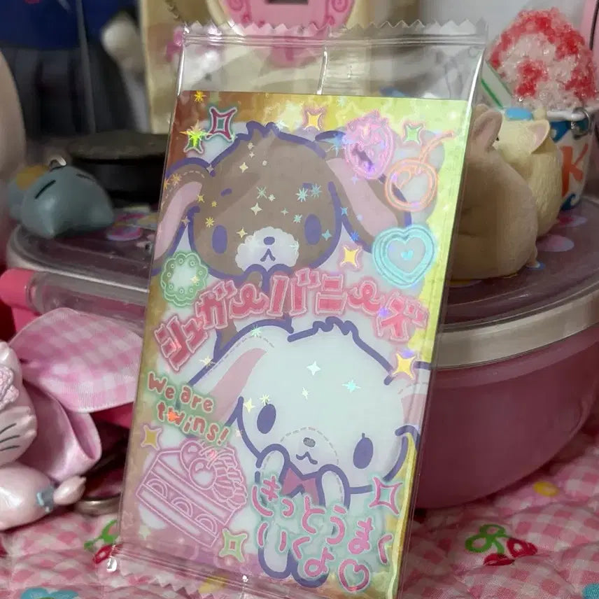 [BUNJANG] Sanrio Sugabunny Limited Edition Hologram Glitter Photocard / 슈가바니즈 한정판 홀로그램 반짝이 카드 일본 포카 산리오카드