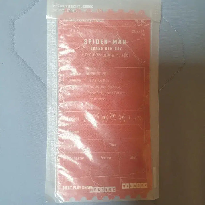 [BUNJANG] Spider-Man: No Way Home Original Ticket Set Type A / 스파이더맨 브랜드 뉴 데이 메가박스 오티 오리지널티켓 a타입 (안전포장)
