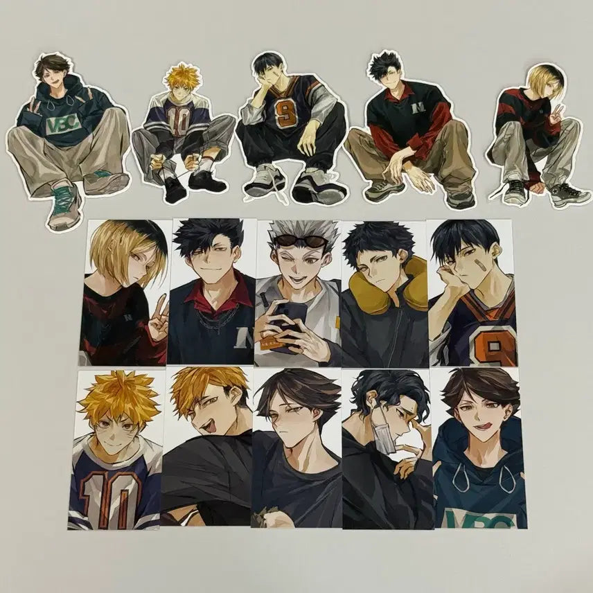 [BUNJANG] Haikyuu!! Nichil-nim Piece Stickers Photocard Set (Kenma, Kuroo, Kageyama, Hinata, Oikawa) / 하이큐 이칠님 조각스티커 포토카드 포카 켄마 쿠로오 카게야마 히나타 오이카와