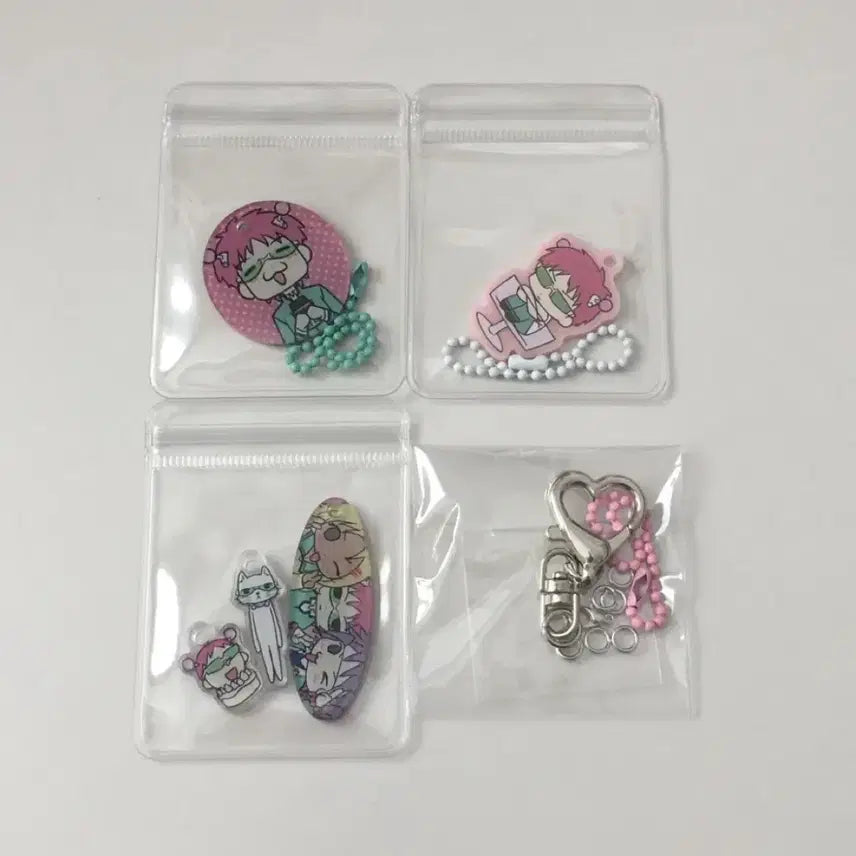 [BUNJANG] The Disastrous Life of Saiki K. Manko-nim Acrylic Keychain Set (3 Types) / 사이키 쿠스오의 재난 만땅님 비공굿 키링 3종 세트 통판