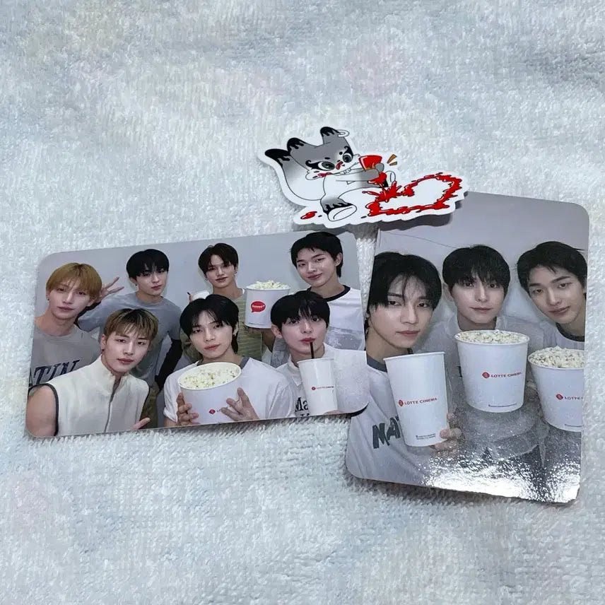 [BUNJANG] NEXG Lotte Cinema Popcorn Special Photocard Set + Straw Pick / 넥스지 롯데시네마 팝콘 특전 포카세트 + 스트로우픽 양도