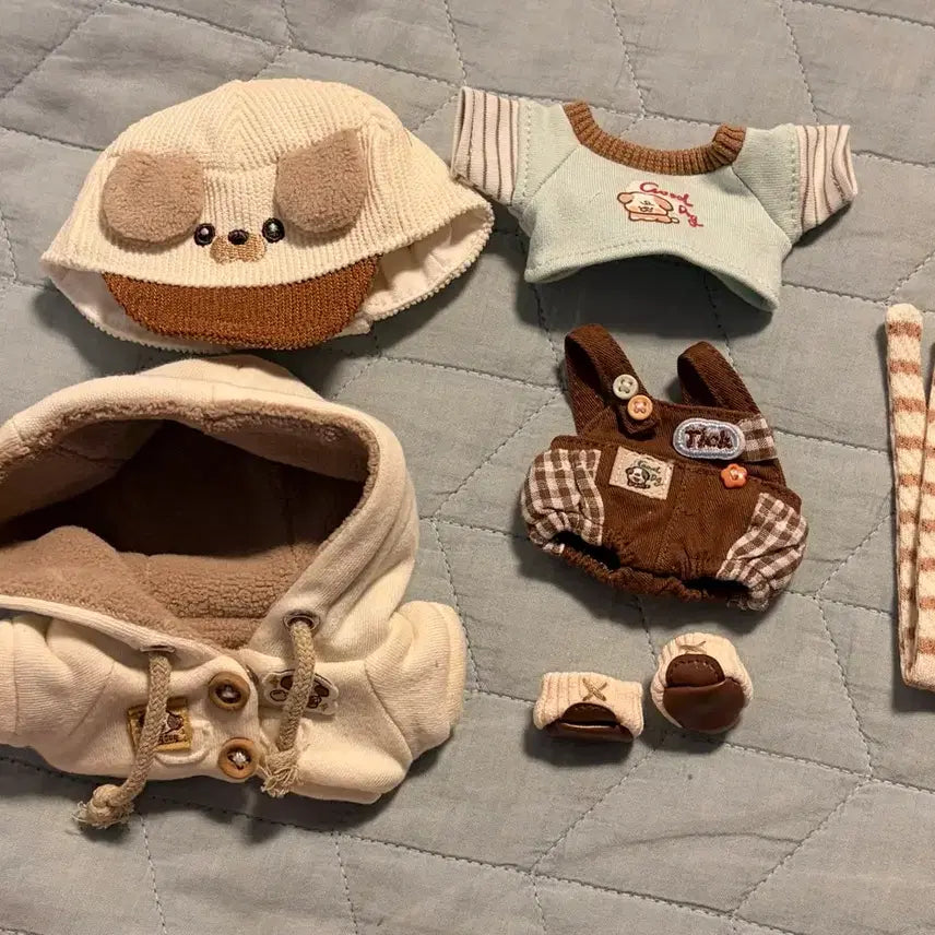 [BUNJANG] 10cm Doll Korean Traditional Style Coat Full Set / 현물) 10깅 인형 강아지 떡코 옷 풀세트