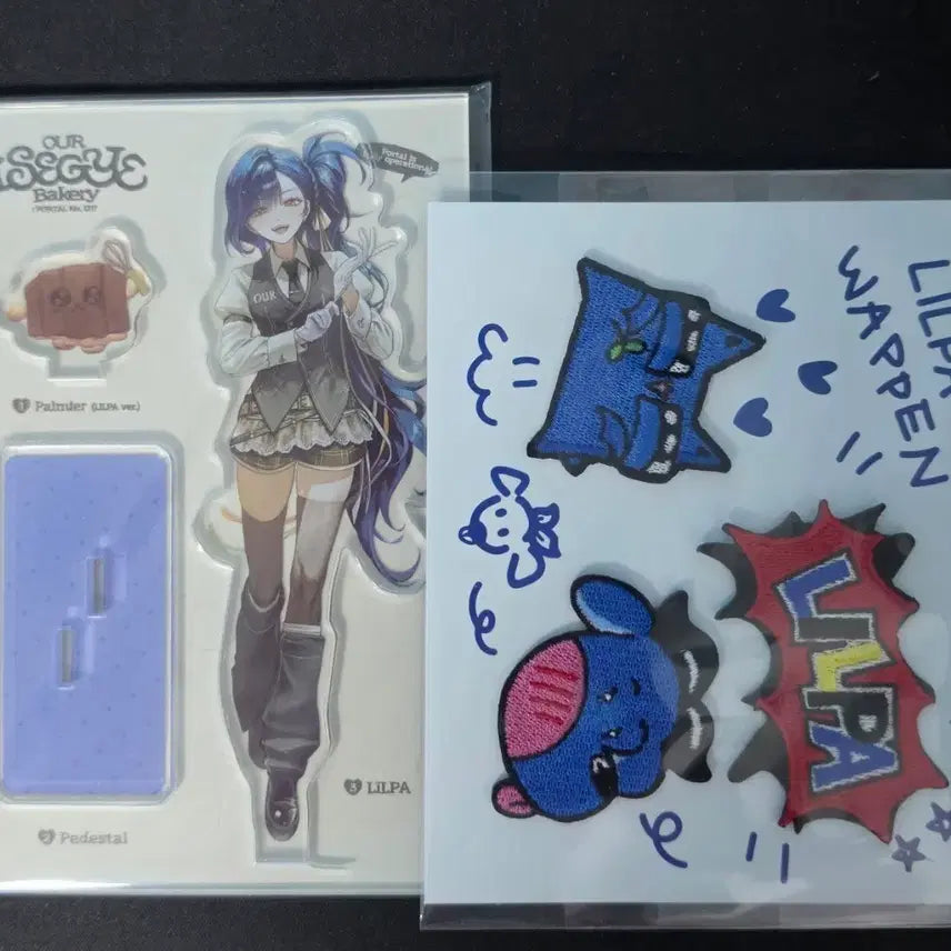 [BUNJANG] Lilpa Sealed Goods Acrylic Brooch &amp; Wappen Set / (미개봉)릴파 굿즈