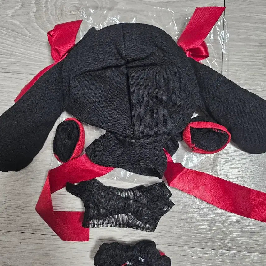 [BUNJANG] 20cm Cotton Doll Outfit - Sleep in Heaven Sweet Dream Angel (Devil Bunny) Red / 20cm 20깅 솜인형 의상 옷 슬립 인 헤븐 스윗드림엔젤 악몽펑크 (데빌버니) 레드