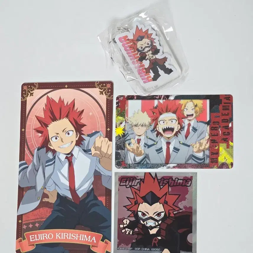 [BUNJANG] My Hero Academia Kirishima Eijiro Paper Acrylic Keyring Set / [나히아/히로아카] 에이지로 키리시마 지류 아크릴 키링 세트