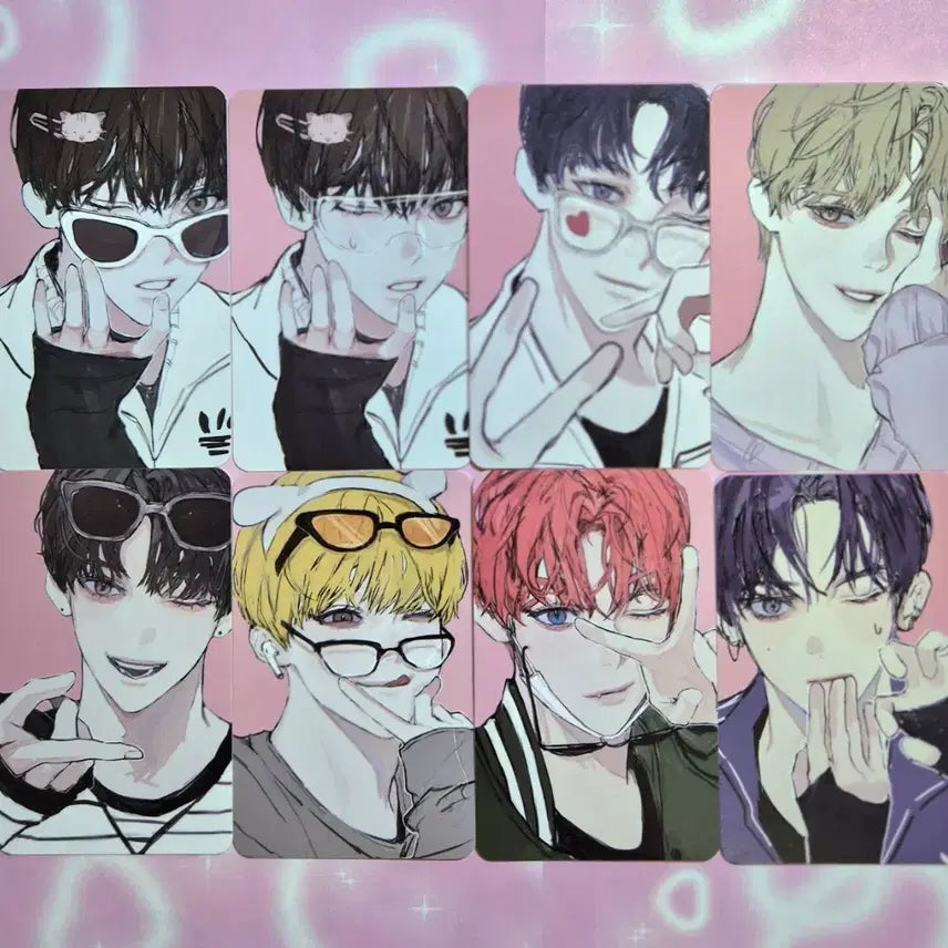 [BUNJANG] Kim Bu-rok Winknecut Pink Photocard / Sunglass Bae-se Photocard DEMOTCH TESTA / 김부록님 윙크네컷 핑크 포카 / 썬글배세 포토카드 데못죽 테스타