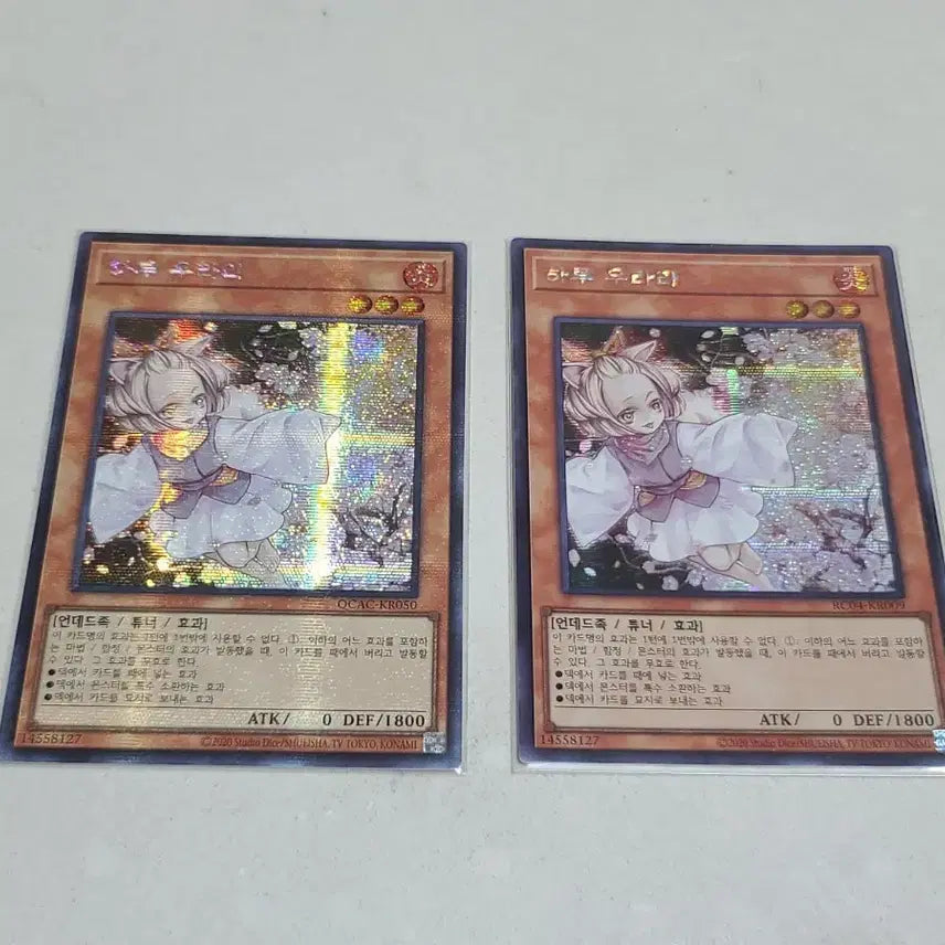 [BUNJANG] Yu-Gi-Oh! Ash Blossom &amp; Joyous Spring Secret Rare 2-Card Bundle Set / 유희왕 하루 우라라 시크 2장 일괄