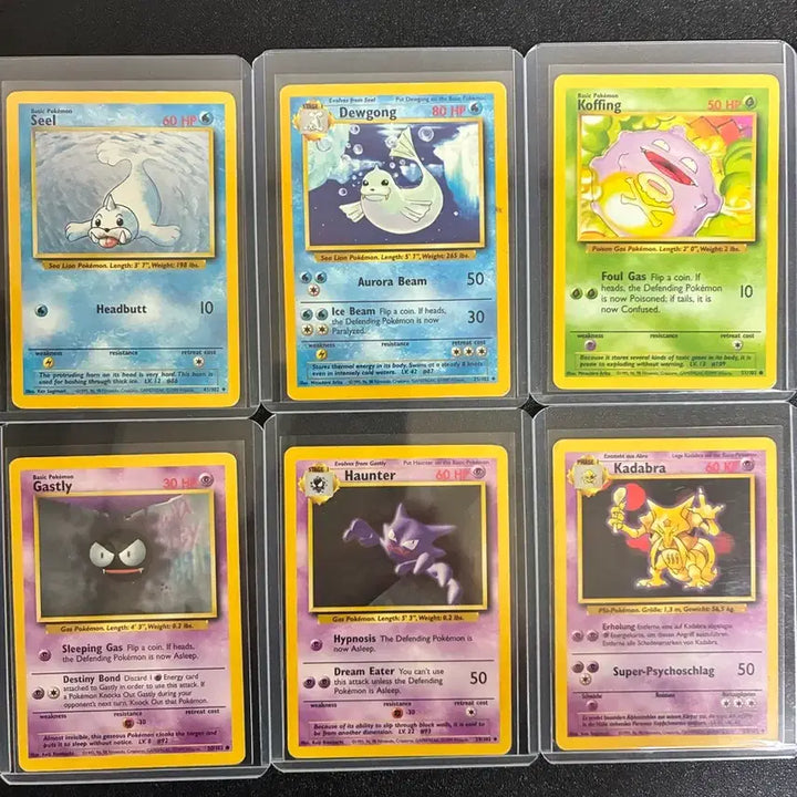 [BUNJANG] Vintage 1999 English Pokémon Cards (Set of 6) / 1999 영판 올드백 빈티지 포켓몬카드