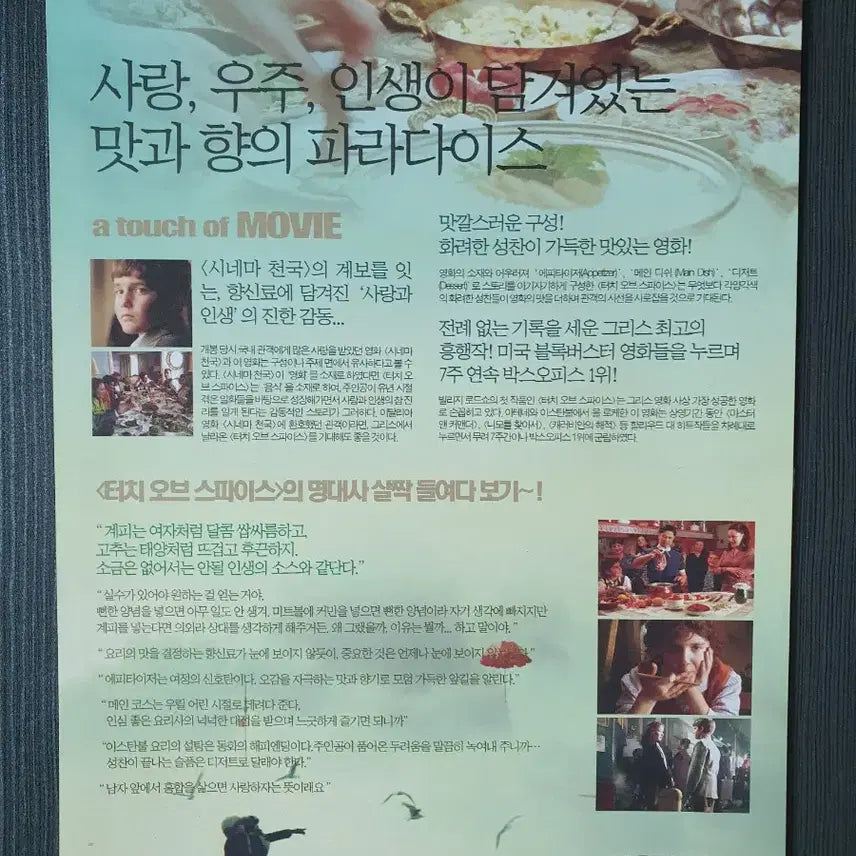 [BUNJANG] A Touch of Spice Movie Flyer B5 / 영화 터치 오브 스파이스 전단지 팜플렛 반2단접이 B5