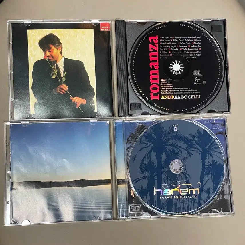 [BUNJANG] Andrea Bocelli Romanza &amp; Sarah Brightman Harem CD Set / CD 2세트 안드레아 보첼리 로만자 / 사라 브라이트만 HAREM