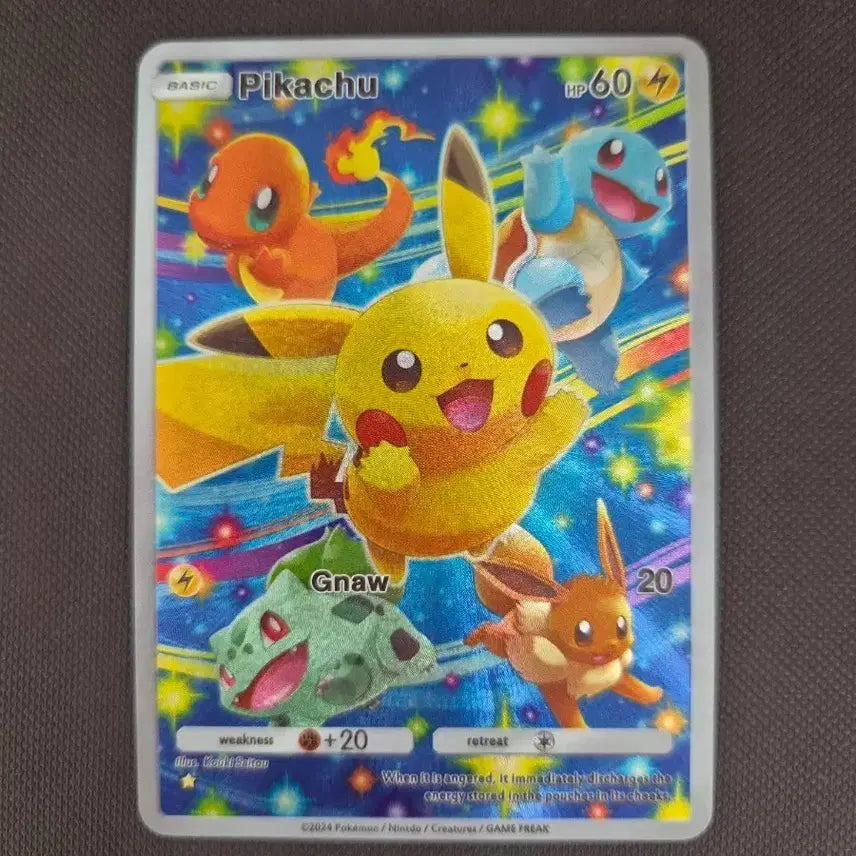 [BUNJANG] Pokemon Custom Handmade Card - Pikachu - English Version / 포켓몬 포켓 환상이 있는 섬 피카츄 영문판 프로모 수제카드