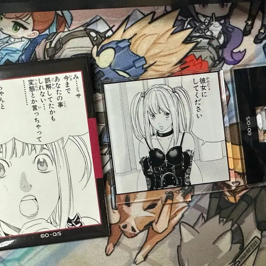 [BUNJANG] Death Note Misa Original Art Acrylic Stand &amp; Can Badge Bundle Set / 데스노트 미사 원화 아크릴스탠드 캔뱃지 일괄