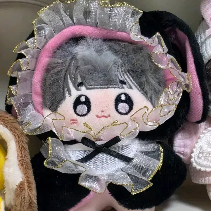 [BUNJANG] 10cm Unbranded Plush Doll Porri Black Cat (Includes Cloak) / 10cm 무속성 솜인형 포리 깜장냥 (망토 포함)