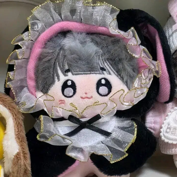 [BUNJANG] 10cm Unbranded Plush Doll Porri Black Cat (Includes Cloak) / 10cm 무속성 솜인형 포리 깜장냥 (망토 포함)