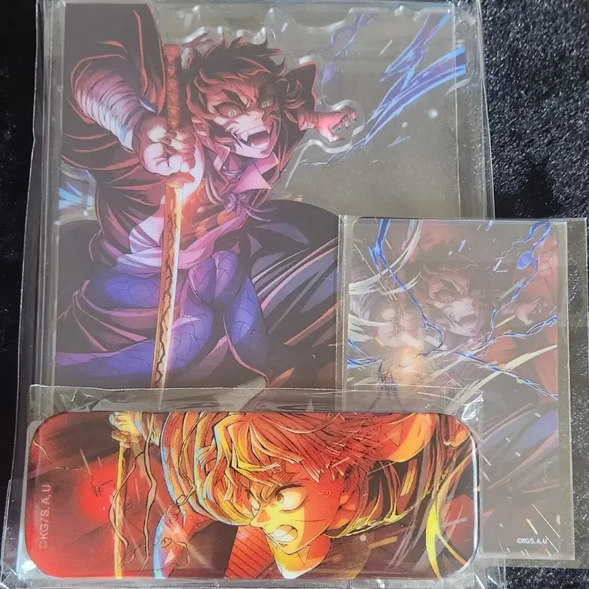 [BUNJANG] Demon Slayer Kaigaku Web Lottery B Prize Acrylic Stand, Lenticular Can Badge, Clear Card / 귀멸의 칼날 카이가쿠 웹쿠지 B상 아크릴 스탠드, 렌티큘러 캔뱃지, 클리어 카드