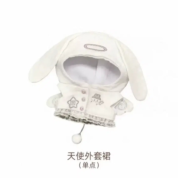 [BUNJANG] 10cm Doll Clothes White Y2K Idol Set / 10cm 인형옷 솜인형옷 누이 의상 세트 화이트 y2k 아이돌 흰색