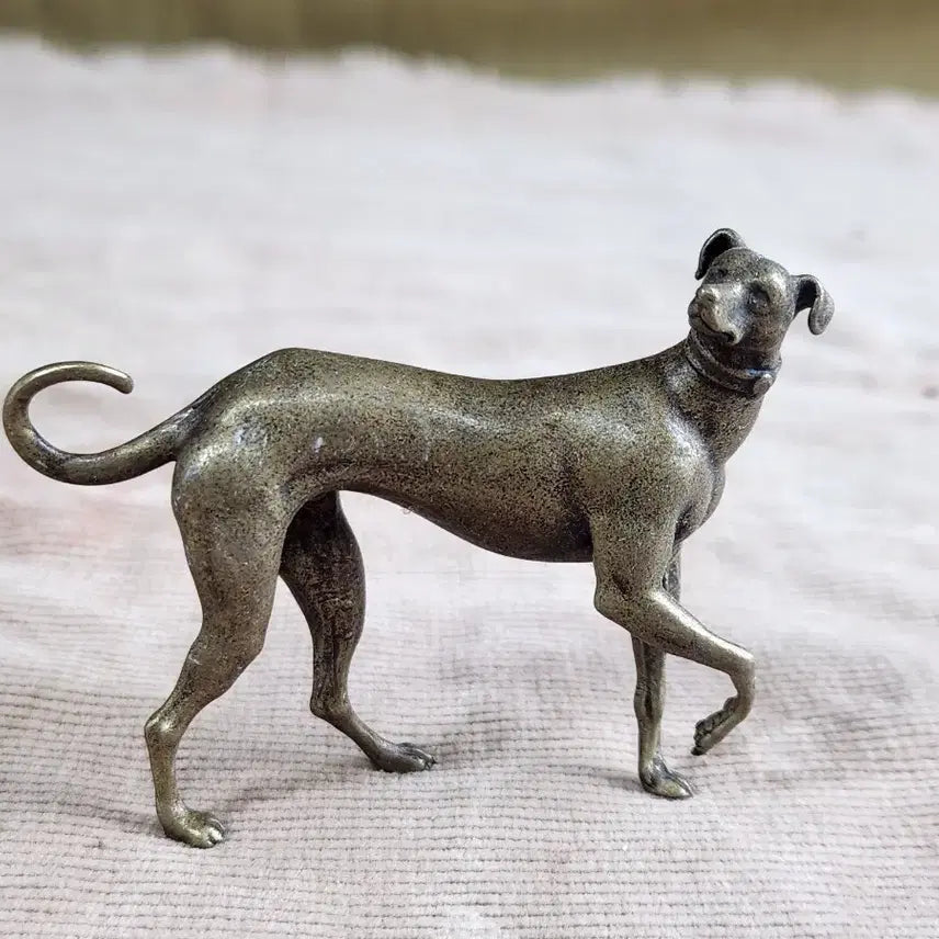 [BUNJANG] Brass Greyhound Dog Sculpture / 황동 개 ,그레이하운드 브론즈