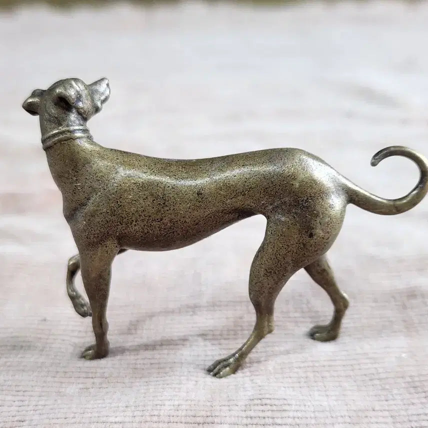 [BUNJANG] Brass Greyhound Dog Sculpture / 황동 개 ,그레이하운드 브론즈