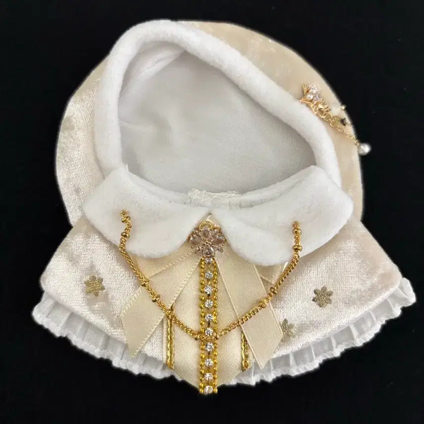 [BUNJANG] Ninimal 10cm Velvet Cape + Beret (Cream) / 니니멀 10cm 벨벳케이프+베레모(크림)