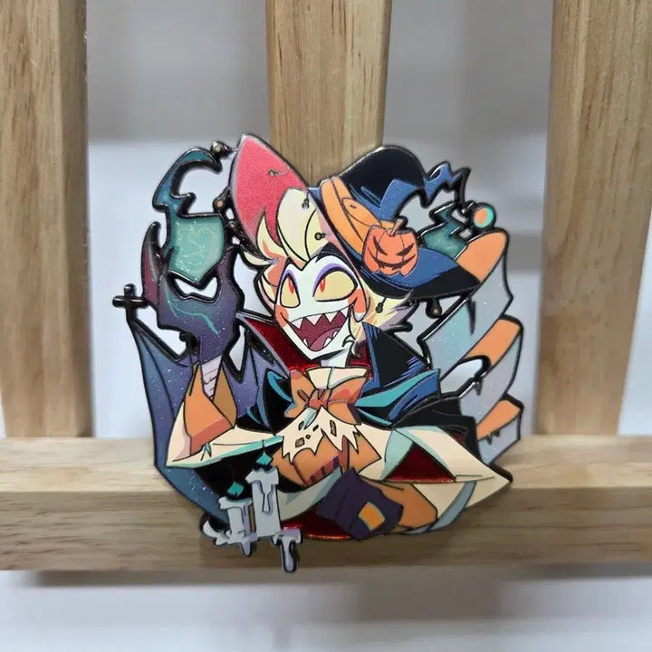 [BUNJANG] Hazbin Hotel Lucifer Badge / 해즈빈호텔 팬메이드 루시퍼 뱃지