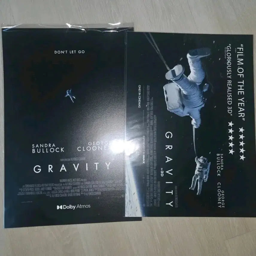 [BUNJANG] Gravity IMAX 3D Dolby Special Theater A3 Poster Bundle Set (Limited Edition) / [초희귀한정판] 2종 일괄 특별관 영화 A3 그래비티 IMAX 3D 아이맥스 포스터 돌비 dolby