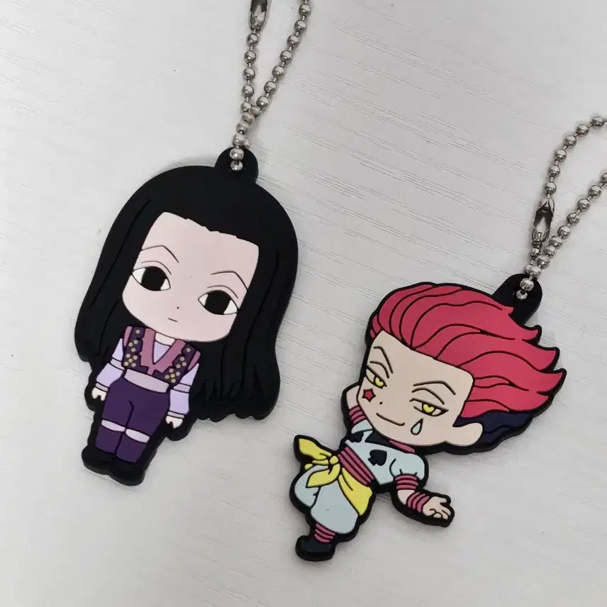 [BUNJANG] Hunter x Hunter Illumi Hisoka Rubber Strap Keychain / 헌터헌터 헌헌 이르미 히소카 러버스트랩 키링