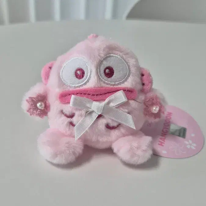 [BUNJANG] Sanrio Hangyodon Cherry Blossom Plush Keychain / 산리오 한교동 벚꽃 사쿠라 인형 키링
