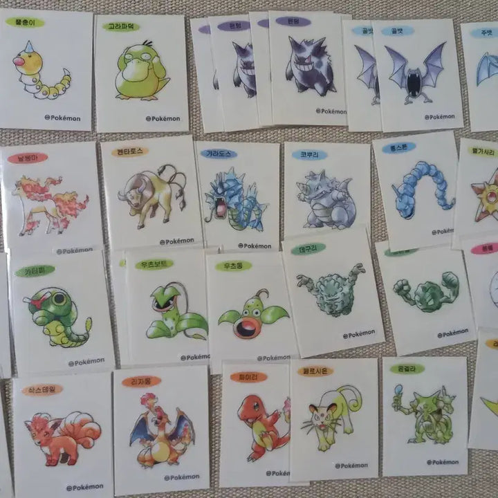 [BUNJANG] Pokemon Artwork Sticker Bundle Set / 포켓몬 아트웍 띠부씰 일괄판매
